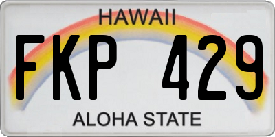 HI license plate FKP429