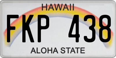 HI license plate FKP438