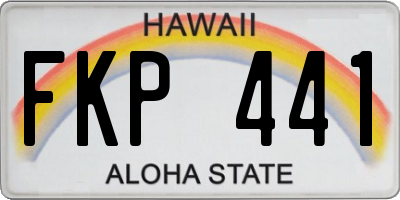 HI license plate FKP441