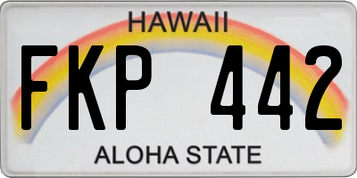 HI license plate FKP442
