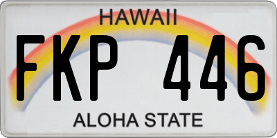 HI license plate FKP446