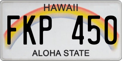 HI license plate FKP450