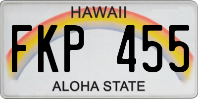 HI license plate FKP455