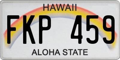 HI license plate FKP459
