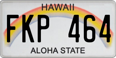 HI license plate FKP464