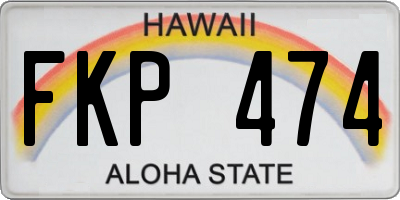 HI license plate FKP474
