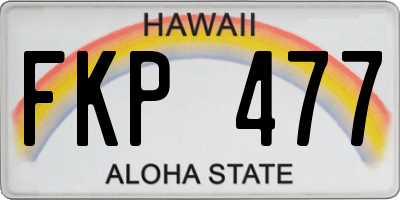 HI license plate FKP477