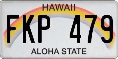HI license plate FKP479