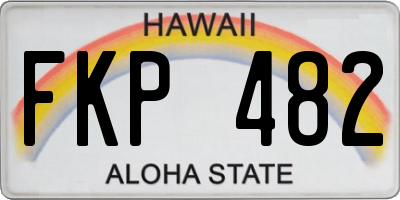 HI license plate FKP482