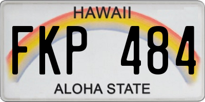 HI license plate FKP484