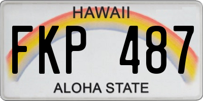 HI license plate FKP487