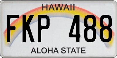 HI license plate FKP488