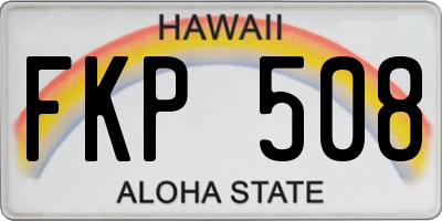 HI license plate FKP508