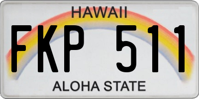 HI license plate FKP511