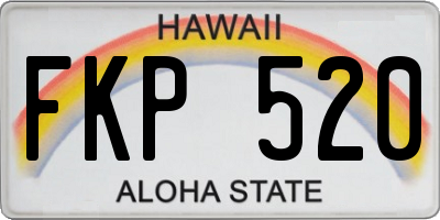 HI license plate FKP520