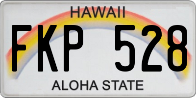 HI license plate FKP528