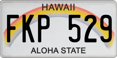 HI license plate FKP529