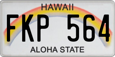 HI license plate FKP564