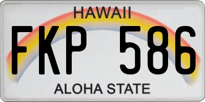 HI license plate FKP586