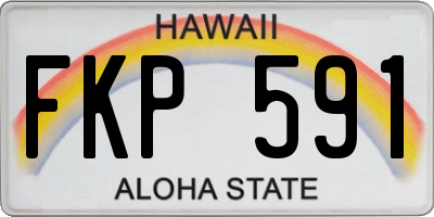 HI license plate FKP591