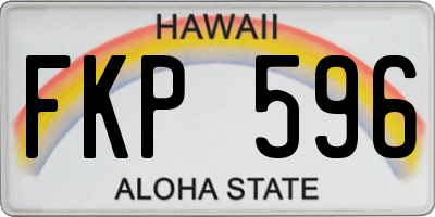 HI license plate FKP596