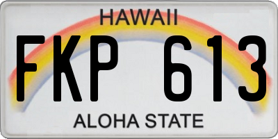 HI license plate FKP613