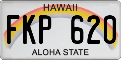 HI license plate FKP620