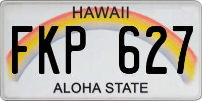 HI license plate FKP627