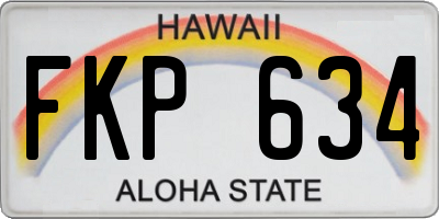 HI license plate FKP634
