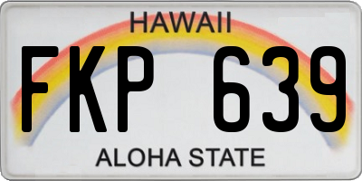 HI license plate FKP639