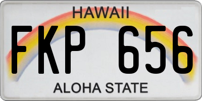 HI license plate FKP656
