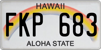 HI license plate FKP683