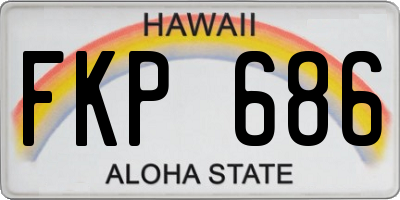 HI license plate FKP686
