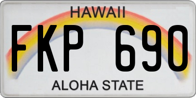 HI license plate FKP690