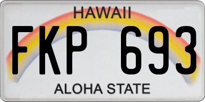 HI license plate FKP693