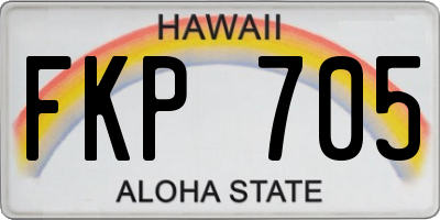 HI license plate FKP705