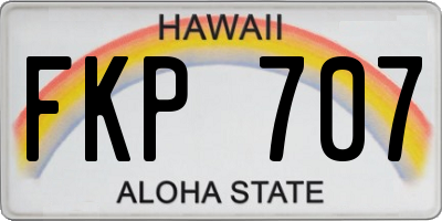 HI license plate FKP707
