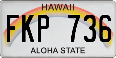 HI license plate FKP736