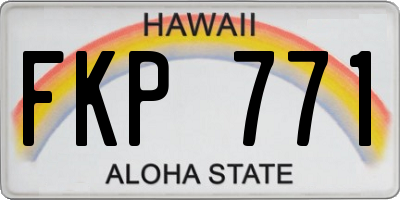 HI license plate FKP771