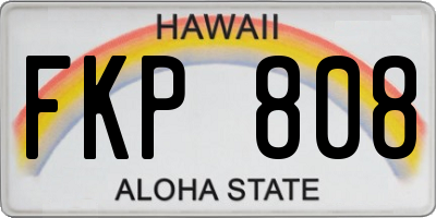 HI license plate FKP808