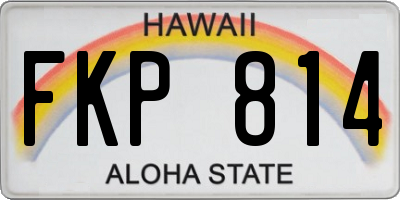 HI license plate FKP814