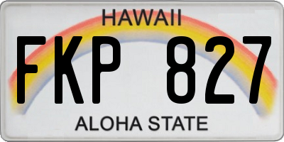 HI license plate FKP827