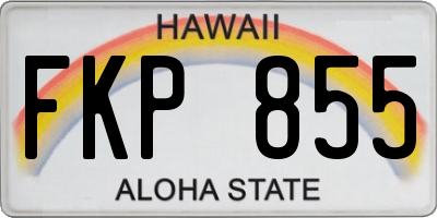 HI license plate FKP855