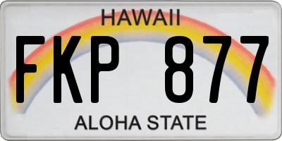 HI license plate FKP877