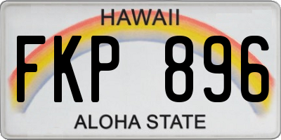 HI license plate FKP896