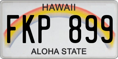 HI license plate FKP899