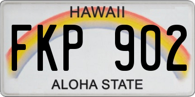 HI license plate FKP902