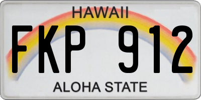 HI license plate FKP912