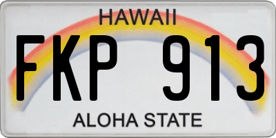HI license plate FKP913