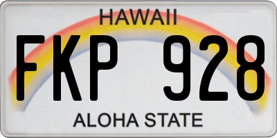 HI license plate FKP928